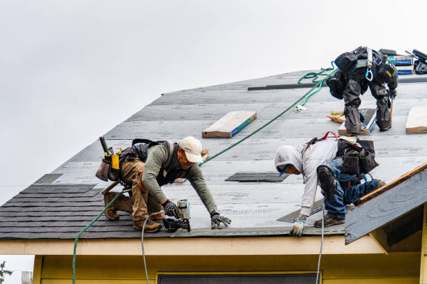 Professional Roofing technician working in Romeoville, IL
